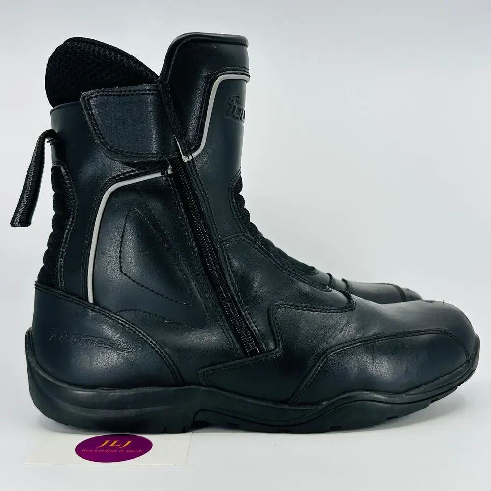 Tourmaster Men's Flex WP Dual Zip Motorcycle Riding Boots Size 46 EU/ 12 US